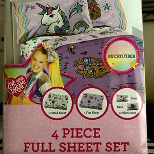 Nickelodeon JoJo Siwa 4 Piece Full Size Sheet Set